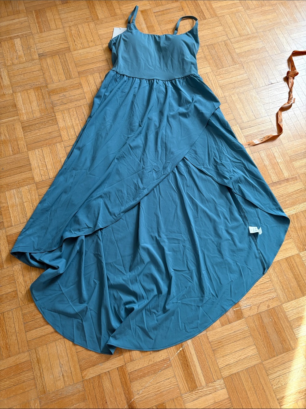 Halara Women’s Teal Maxi Dress with Spaghetti Straps